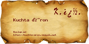 Kuchta Áron névjegykártya